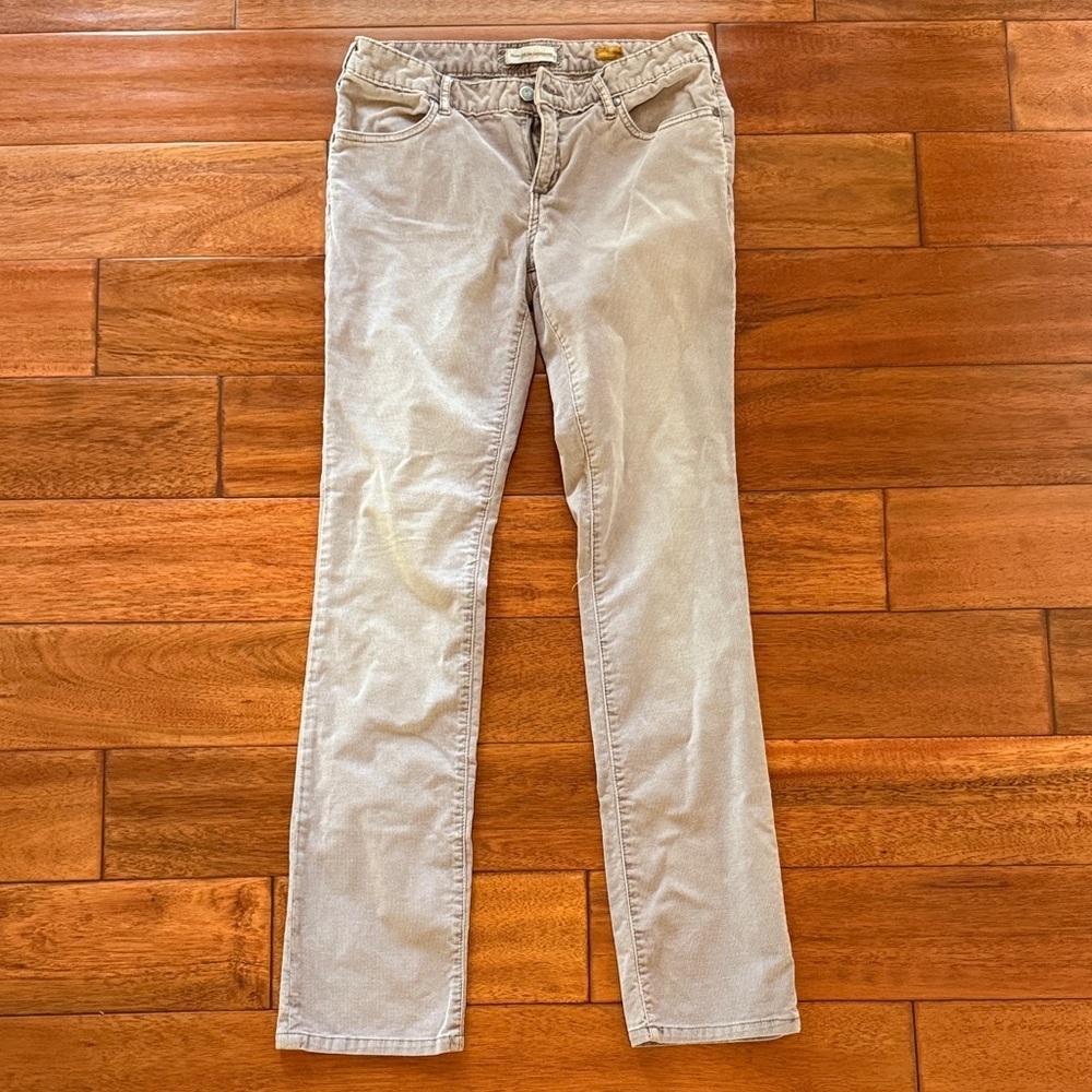 Pilcro and the Letterpress Vintage Slim Light Lavender Corduroy Pants Size 28